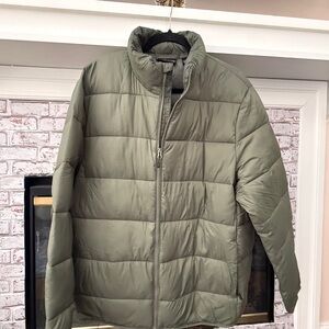 Swiss Tech Men's Olive Puffer Jacket